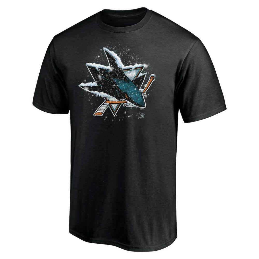 San Jose Sharks Snow Logo T-Shirt -  NHL T-shirts