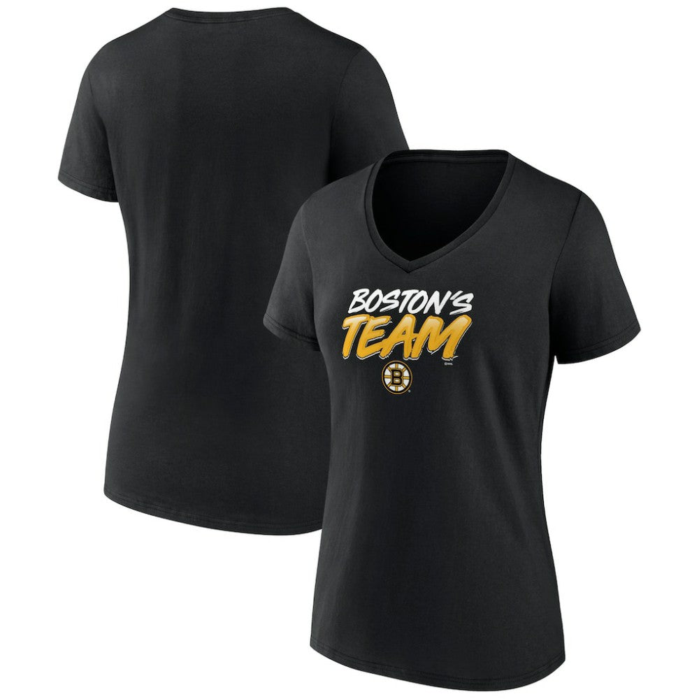 Boston Bruins Women's Active Edge V-Neck T-Shirt -  NHL T-shirts