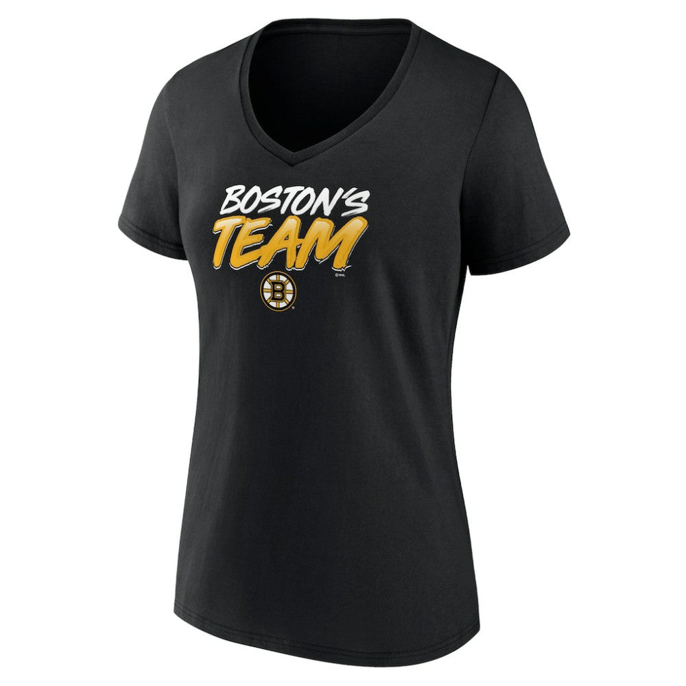 Boston Bruins Women's Active Edge V-Neck T-Shirt -  NHL T-shirts