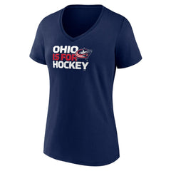 Columbus Blue Jackets Women's Active Edge V-Neck T-Shirt -  NHL T-shirts