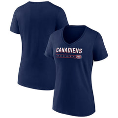 Montreal Canadiens Women's Primary Play V-Neck T-Shirt -  NHL T-shirts