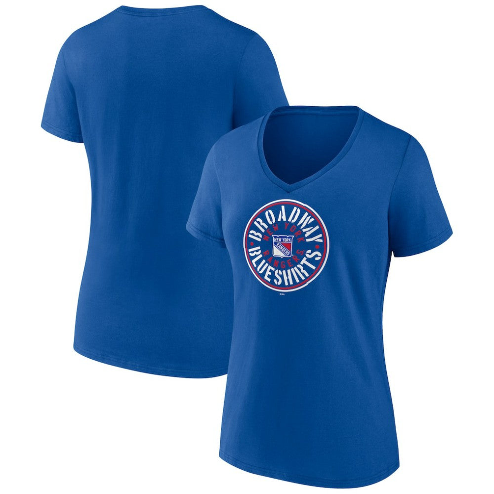 New York Rangers Women's Active Edge V-Neck T-Shirt -  NHL T-shirts