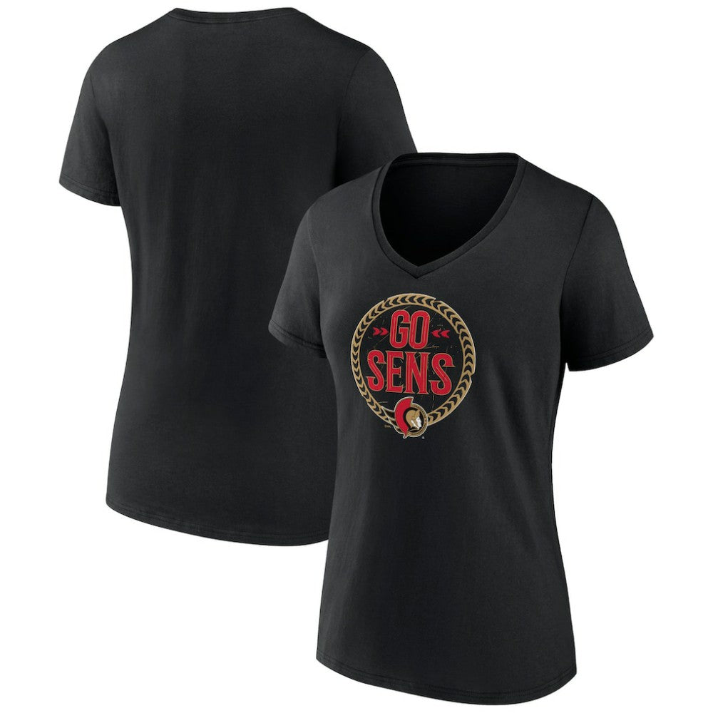 Ottawa Senators Women's Active Edge V-Neck T-Shirt -  NHL T-shirts