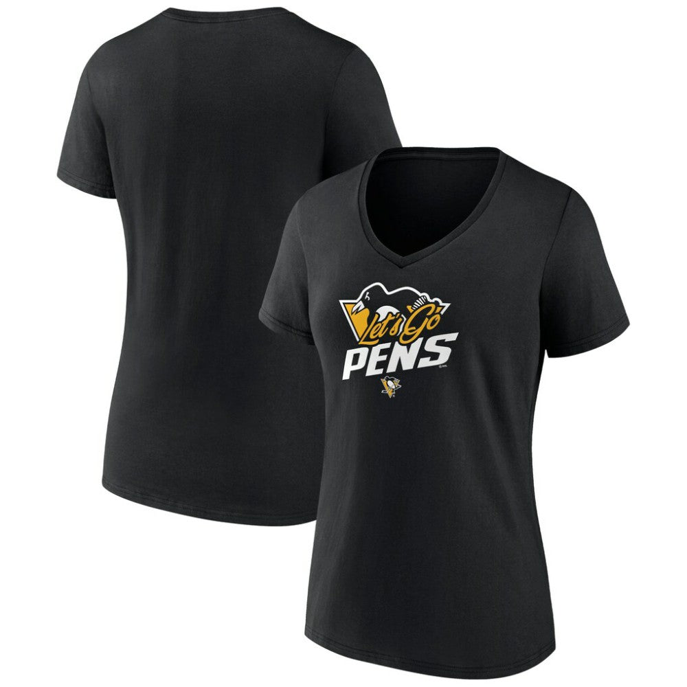 Pittsburgh Penguins Women's Active Edge V-Neck T-Shirt -  NHL T-shirts