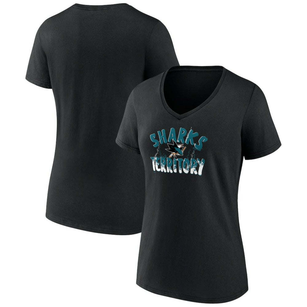 San Jose Sharks Women's Active Edge V-Neck T-Shirt -  NHL T-shirts