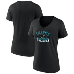 San Jose Sharks Women's Active Edge V-Neck T-Shirt -  NHL T-shirts
