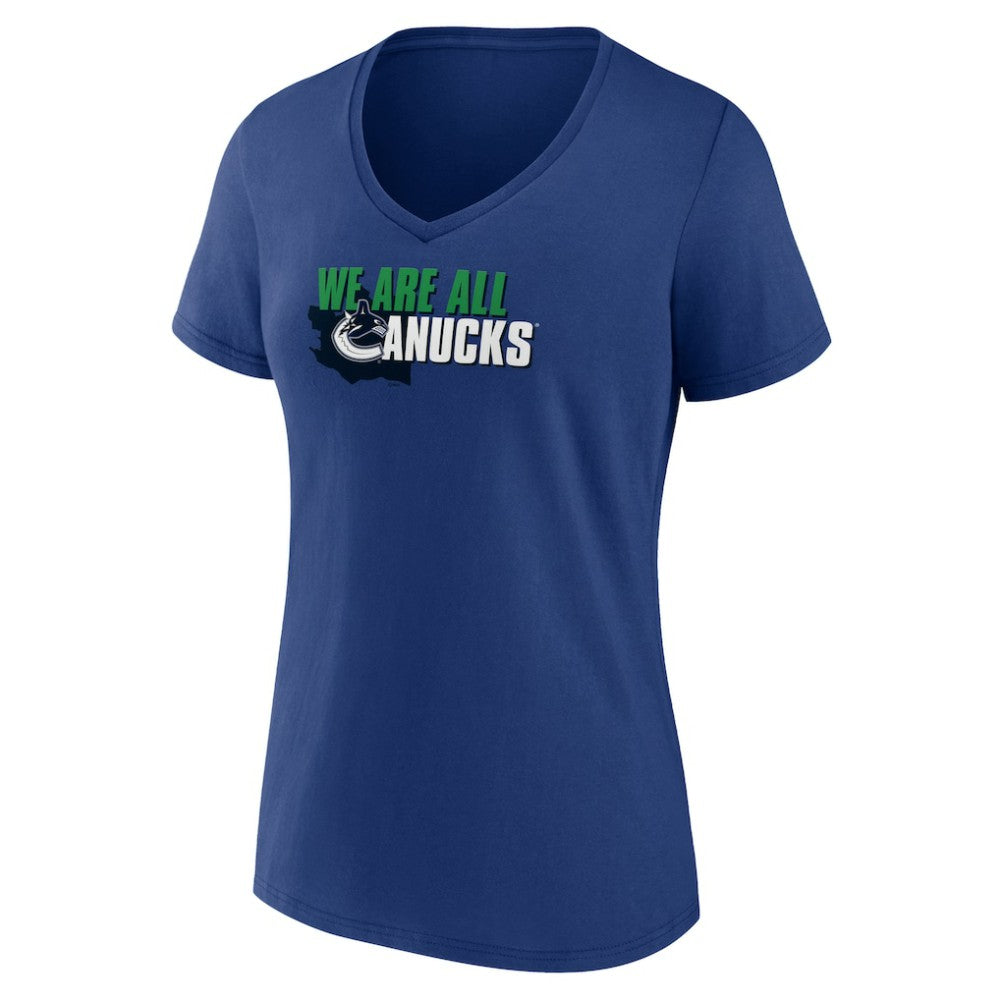 Vancouver Canucks Women's Active Edge V-Neck T-Shirt -  NHL T-shirts