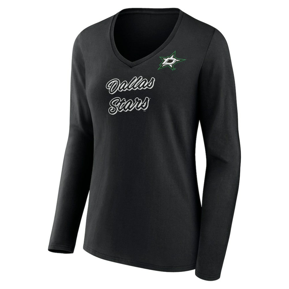Dallas Stars Women's Forge Long Sleeve V-Neck T-Shirt -  NHL T-shirts