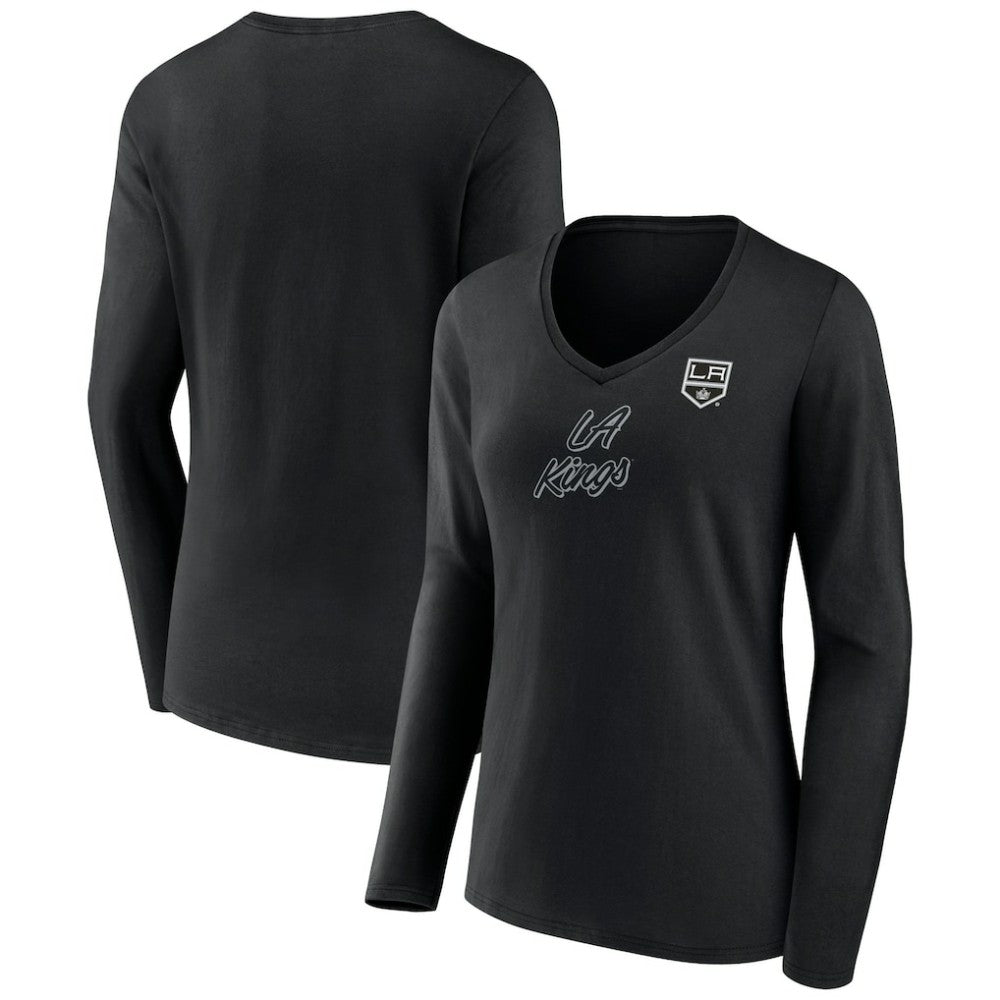 Los Angeles Kings Women's Forge Long Sleeve V-Neck T-Shirt -  NHL T-shirts
