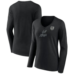 Los Angeles Kings Women's Forge Long Sleeve V-Neck T-Shirt -  NHL T-shirts