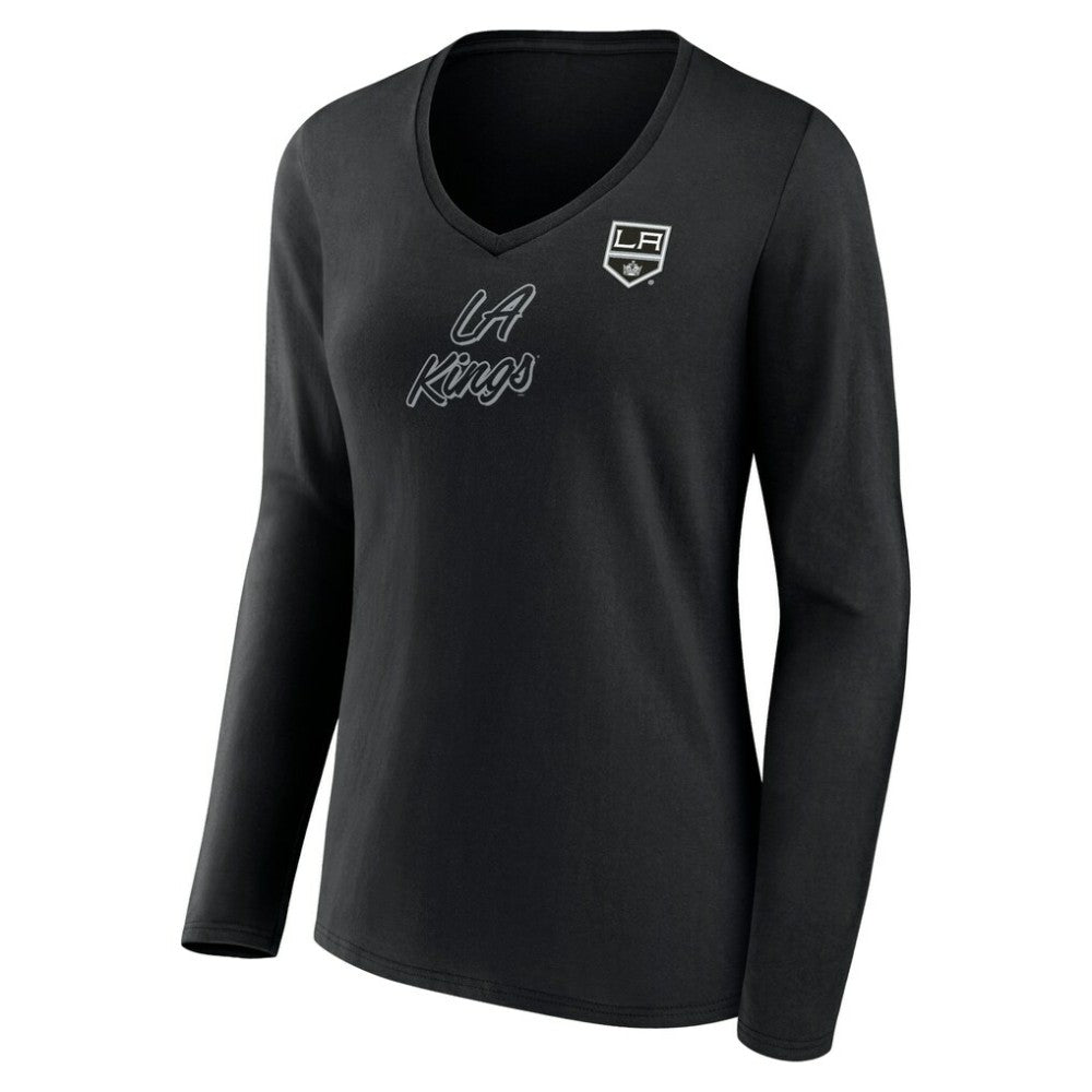 Los Angeles Kings Women's Forge Long Sleeve V-Neck T-Shirt -  NHL T-shirts