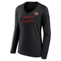 Ottawa Senators Women's Forge Long Sleeve V-Neck T-Shirt -  NHL T-shirts