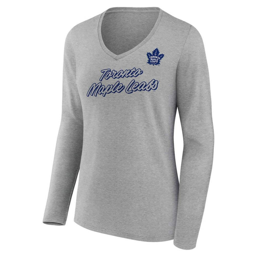 Toronto Maple Leafs Women's Forge Long Sleeve V-Neck T-Shirt -  NHL T-shirts