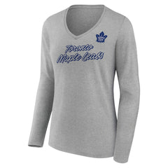 Toronto Maple Leafs Women's Forge Long Sleeve V-Neck T-Shirt -  NHL T-shirts