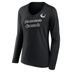 Vancouver Canucks Women's Forge Long Sleeve V-Neck T-Shirt -  NHL T-shirts