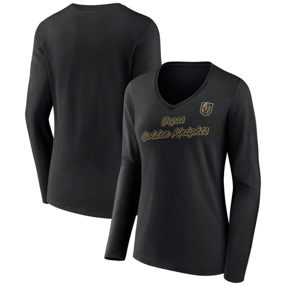 Vegas Golden Knights Women's Forge Long Sleeve V-Neck T-Shirt -  NHL T-shirts