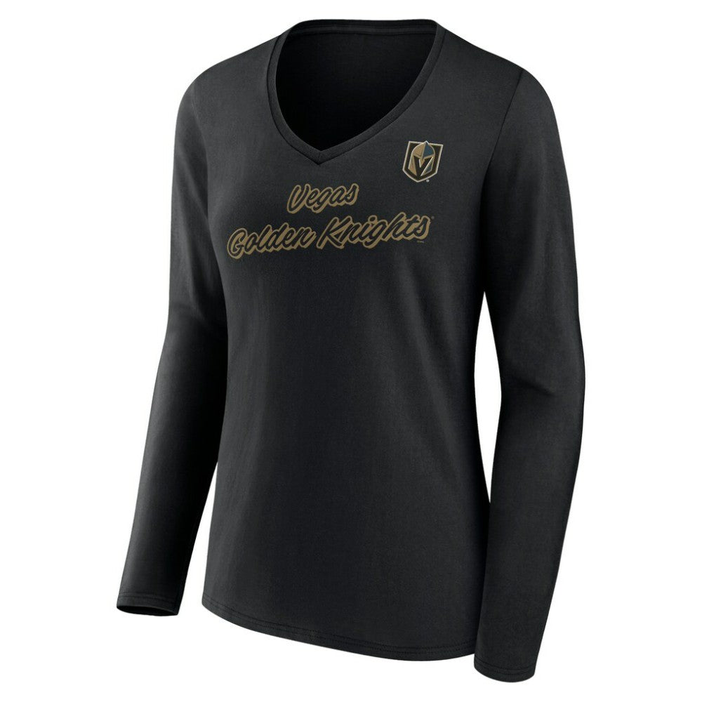 Vegas Golden Knights Women's Forge Long Sleeve V-Neck T-Shirt -  NHL T-shirts