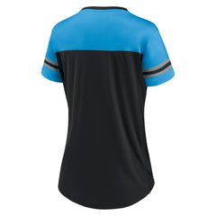 Carolina Panthers Women's Blitz & Glam Lace-Up V-Neck Jersey T-Shirt | NFL Online