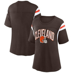Cleveland Browns Women's Earned Stripes T-Shirt | NFL Outlet
