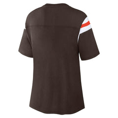 Cleveland Browns Women's Earned Stripes T-Shirt | NFL Outlet