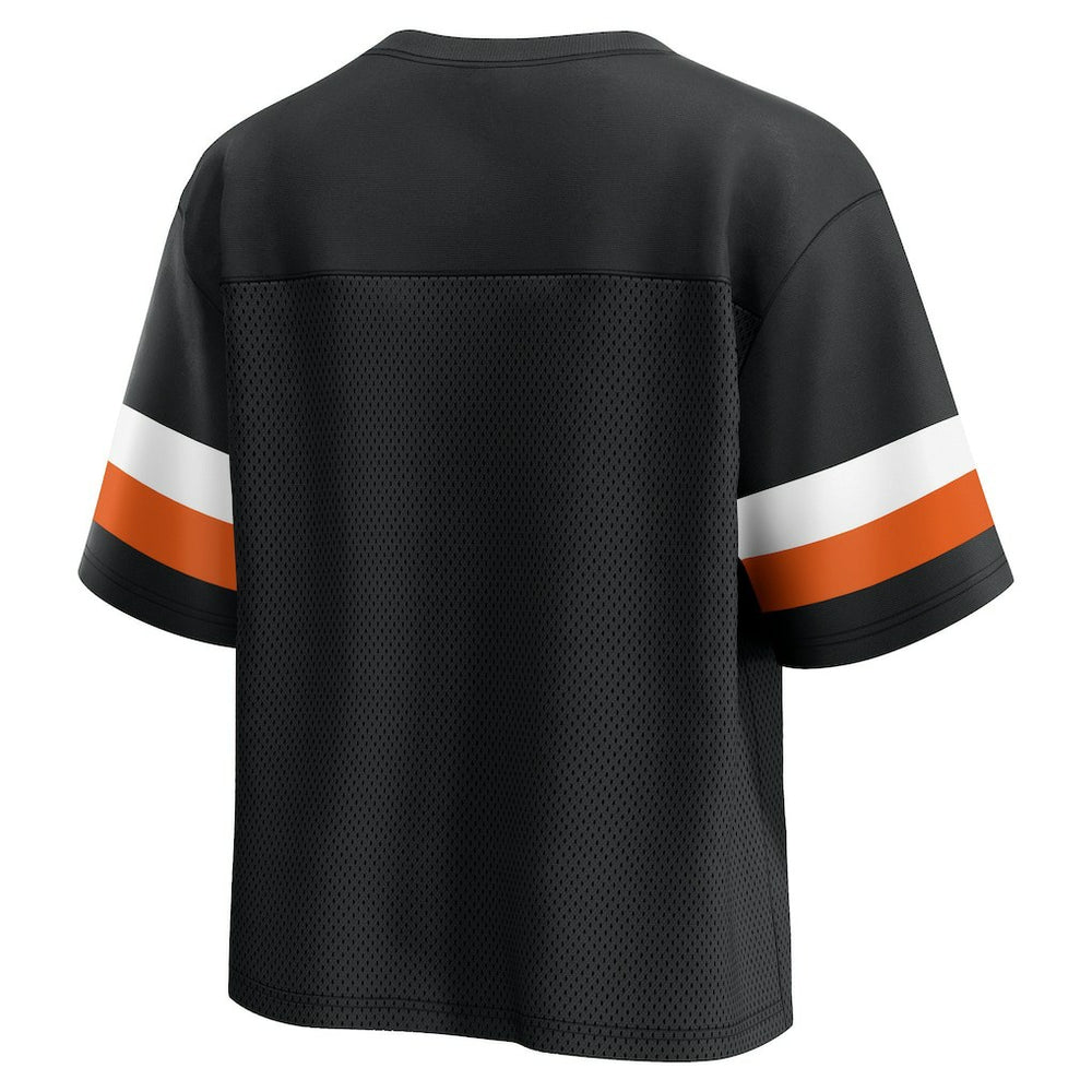 Cincinnati Bengals Women's Established Jersey Cropped V-Neck T-Shirt | NFL On sale