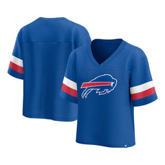 Buffalo Bills Women's Established Jersey Cropped V-Neck T-Shirt | NFL Near me