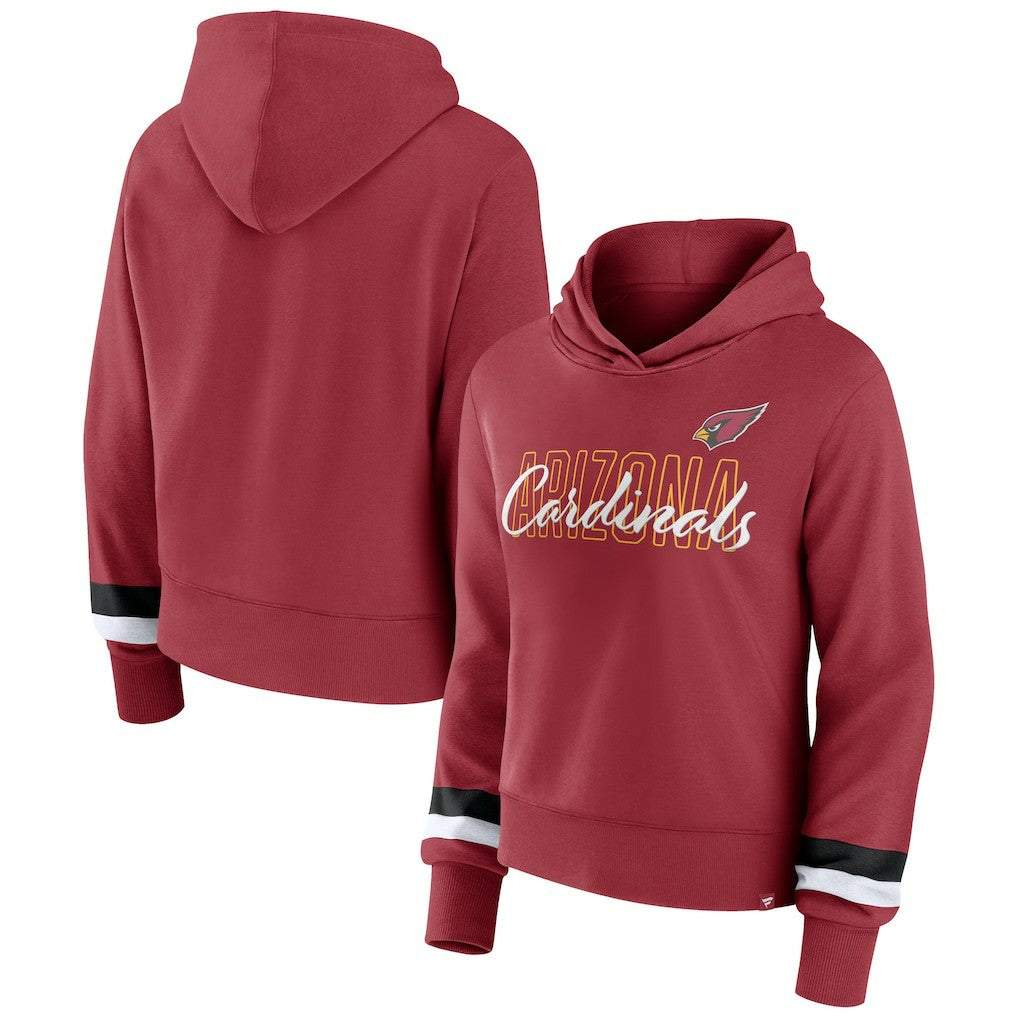 Arizona Cardinals Women's Over Under Pullover Hoodie | NFL Discount