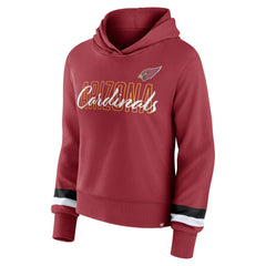 Arizona Cardinals Women's Over Under Pullover Hoodie | NFL Discount