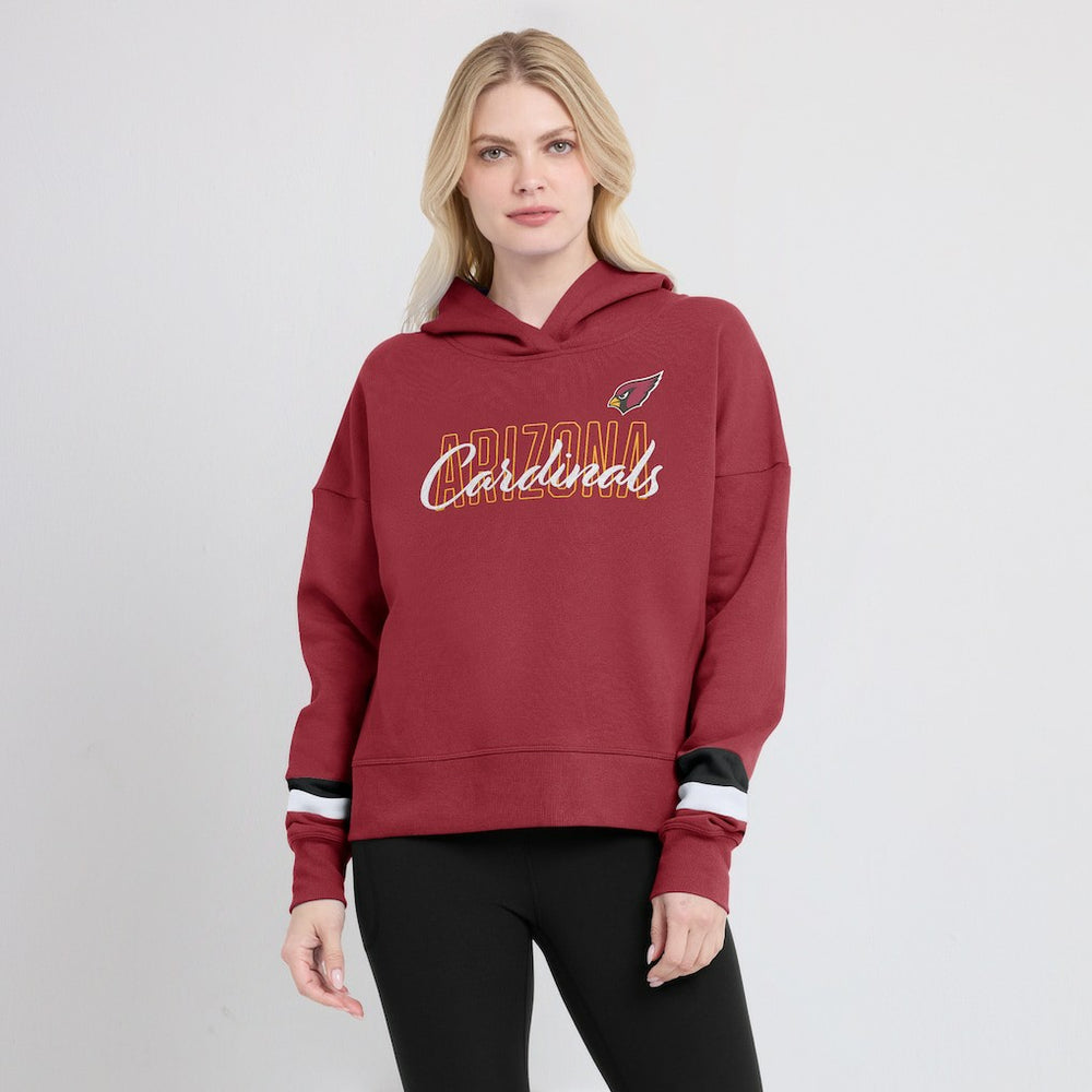 Arizona Cardinals Women's Over Under Pullover Hoodie | NFL Discount