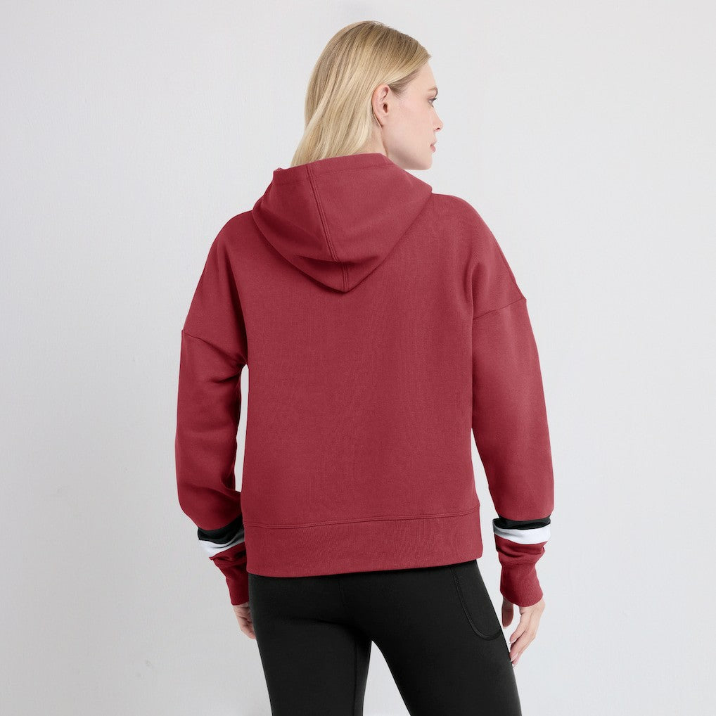 Arizona Cardinals Women's Over Under Pullover Hoodie | NFL Discount