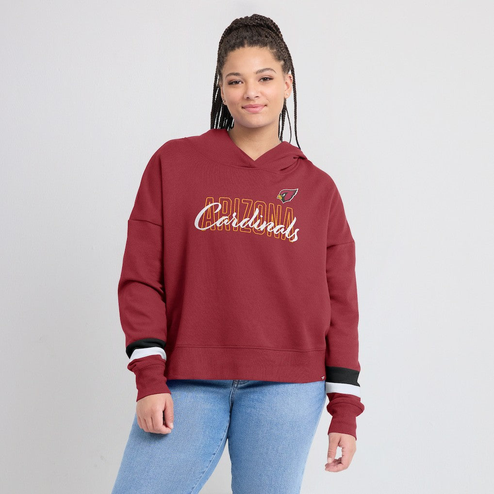 Arizona Cardinals Women's Over Under Pullover Hoodie | NFL Discount