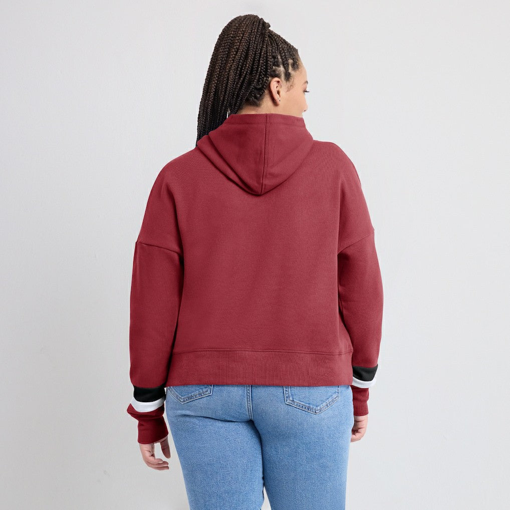 Arizona Cardinals Women's Over Under Pullover Hoodie | NFL Discount