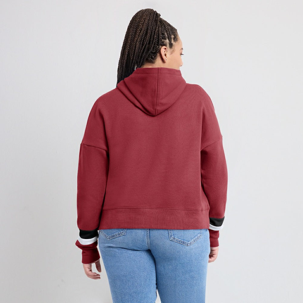Arizona Cardinals Women's Over Under Pullover Hoodie | NFL Discount
