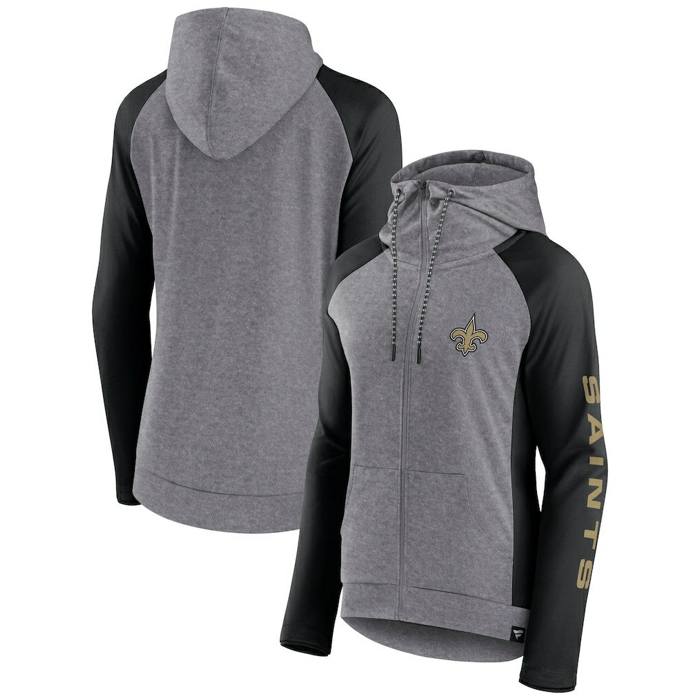 New Orleans Saints Women's Blind Side Lightweight Full-Zip Hoodie | NFL Online