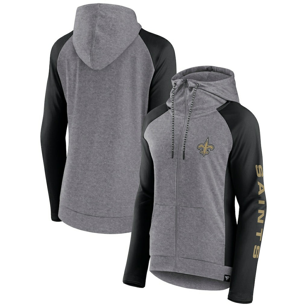 New Orleans Saints Women's Blind Side Lightweight Full-Zip Hoodie | NFL Online