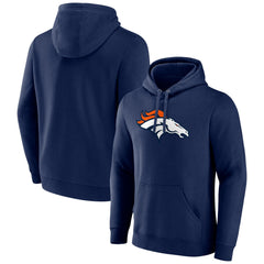 Denver Broncos Primary Team Logo Fitted Pullover Hoodie | NFL Outlet