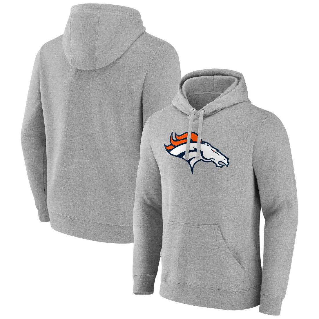 Denver Broncos Primary Team Logo Fitted Pullover Hoodie | NFL Discount
