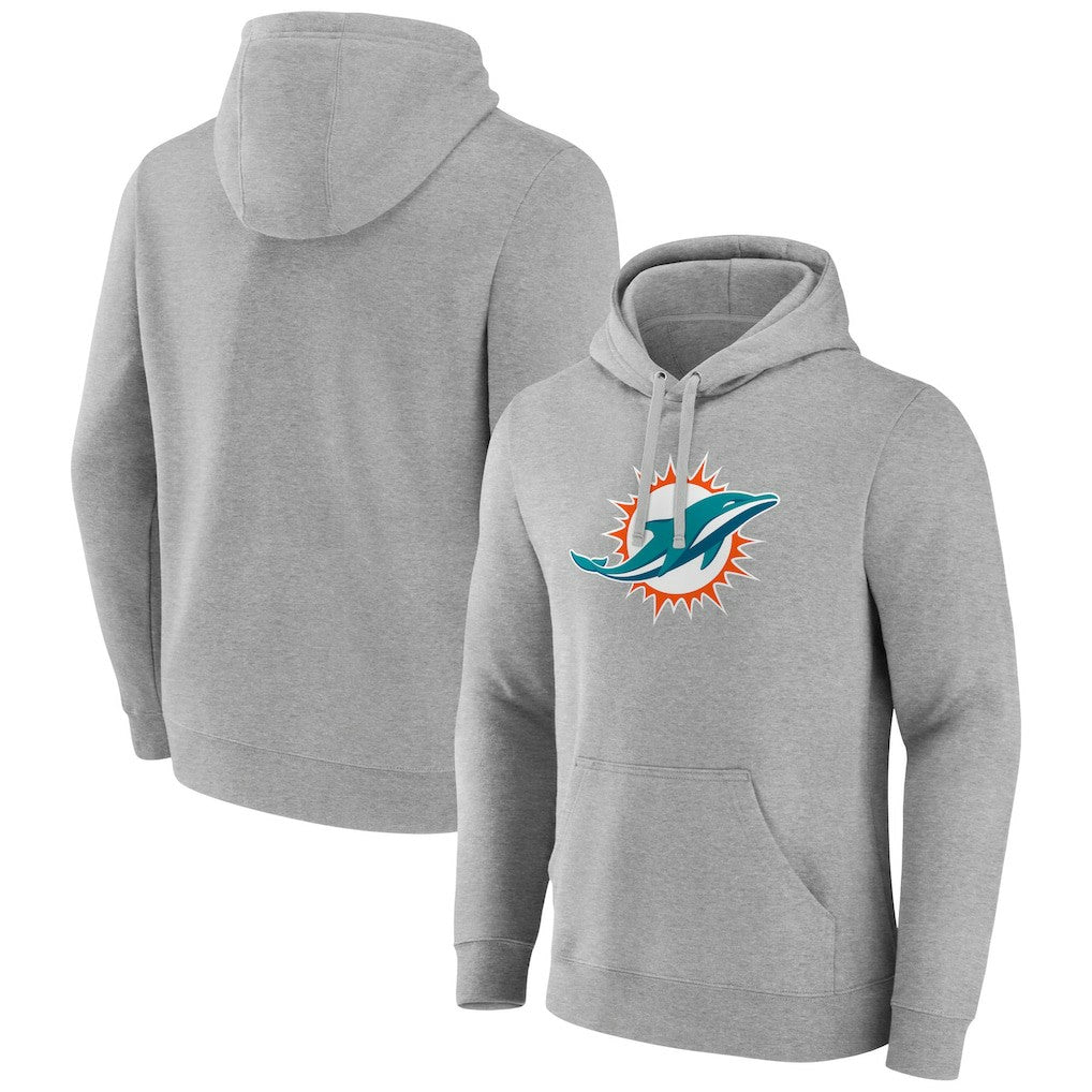 Miami Dolphins Primary Team Logo Fitted Pullover Hoodie | NFL Outlet