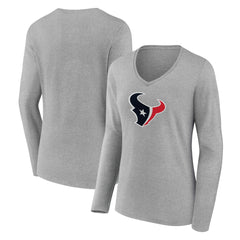 Houston Texans Women's Primary Team Logo Long Sleeve V-Neck T-Shirt | NFL Near me