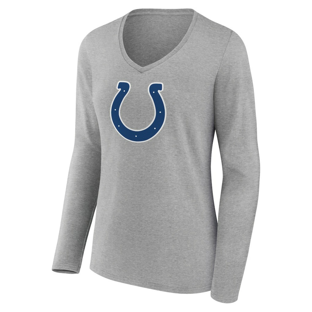 Indianapolis Colts Women's Primary Team Logo Long Sleeve V-Neck T-Shirt | NFL Discount