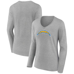 Los Angeles Chargers Women's Primary Team Logo Long Sleeve V-Neck T-Shirt | NFL Outlet