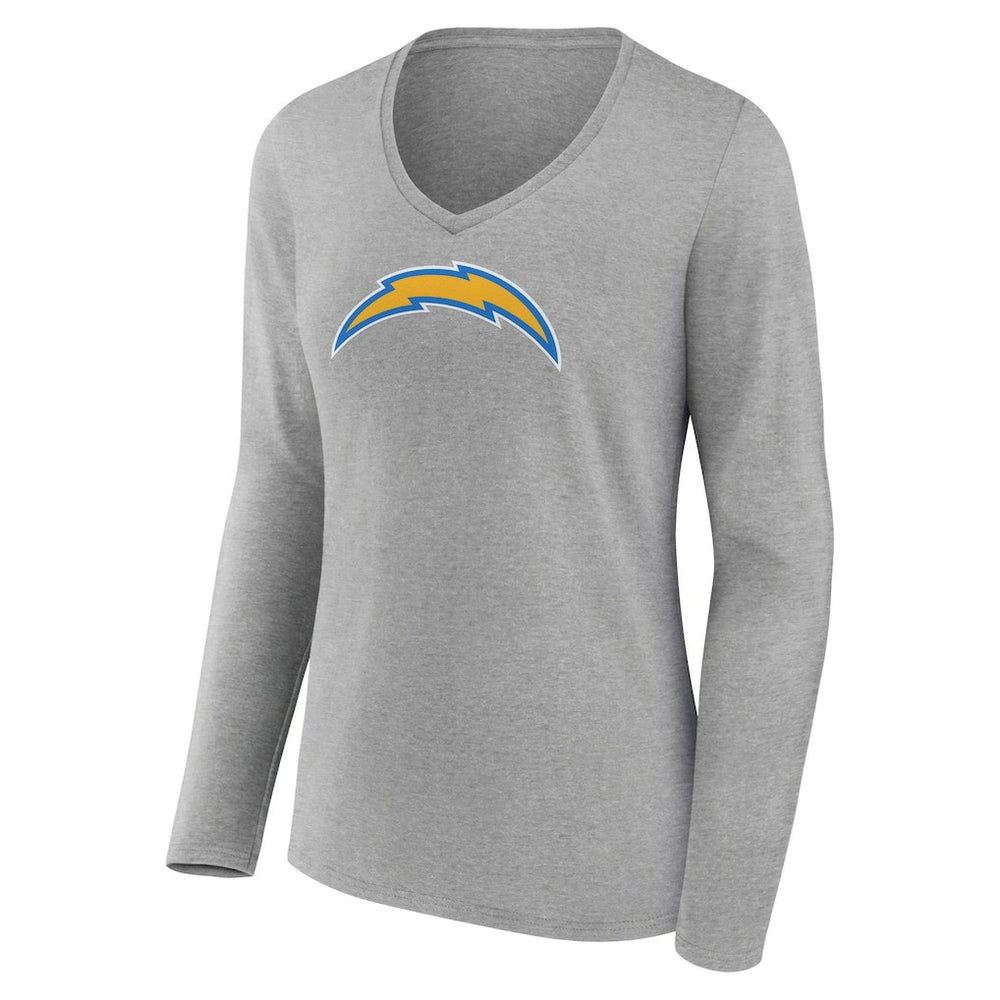Los Angeles Chargers Women's Primary Team Logo Long Sleeve V-Neck T-Shirt | NFL Outlet