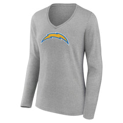 Los Angeles Chargers Women's Primary Team Logo Long Sleeve V-Neck T-Shirt | NFL Outlet