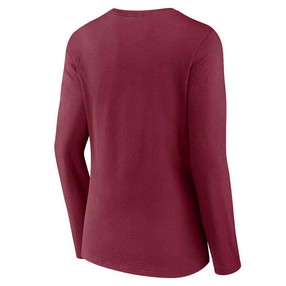 Washington Commanders Women's Primary Team Logo Long Sleeve V-Neck T-Shirt | NFL On sale