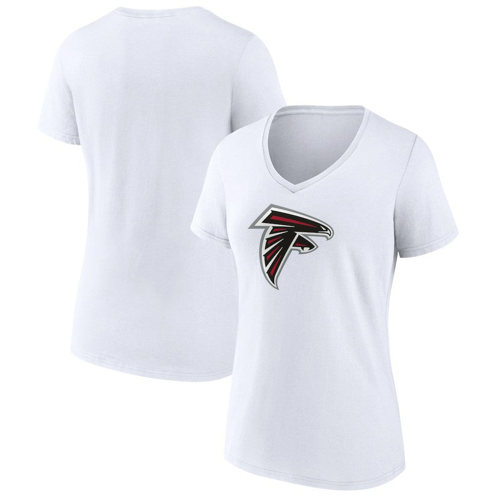Atlanta Falcons Women's Primary Team Logo V-Neck T-Shirt | NFL Hot