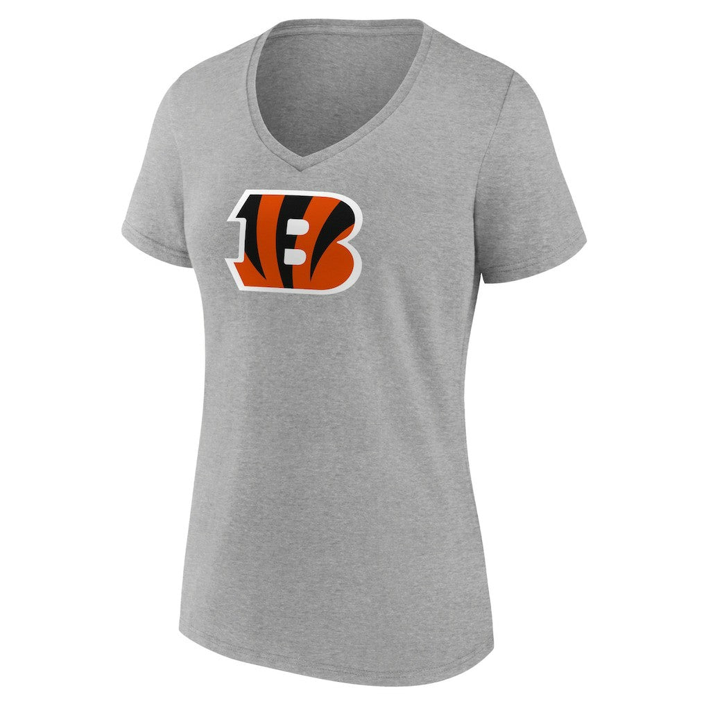 Cincinnati Bengals Women's Primary Team Logo V-Neck T-Shirt | NFL Hot