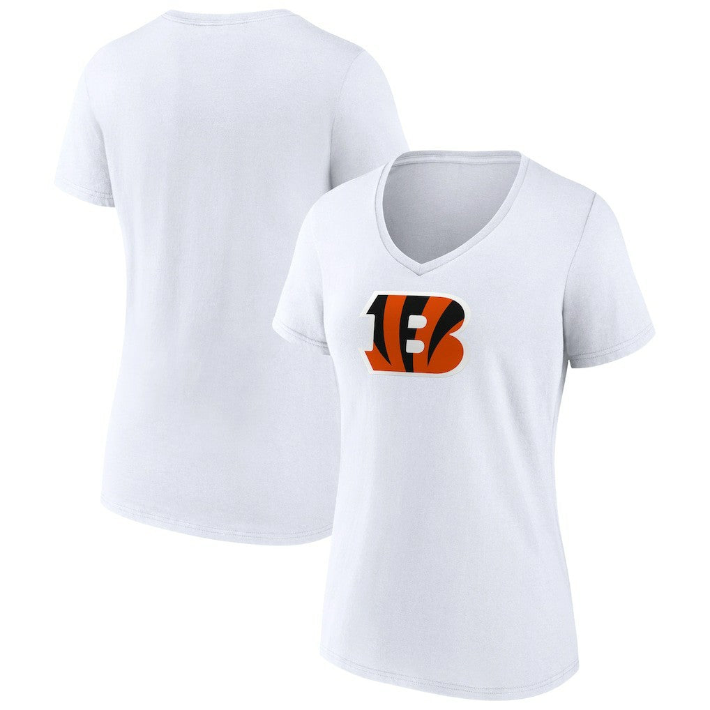 Cincinnati Bengals Women's Primary Team Logo V-Neck T-Shirt | NFL Outlet
