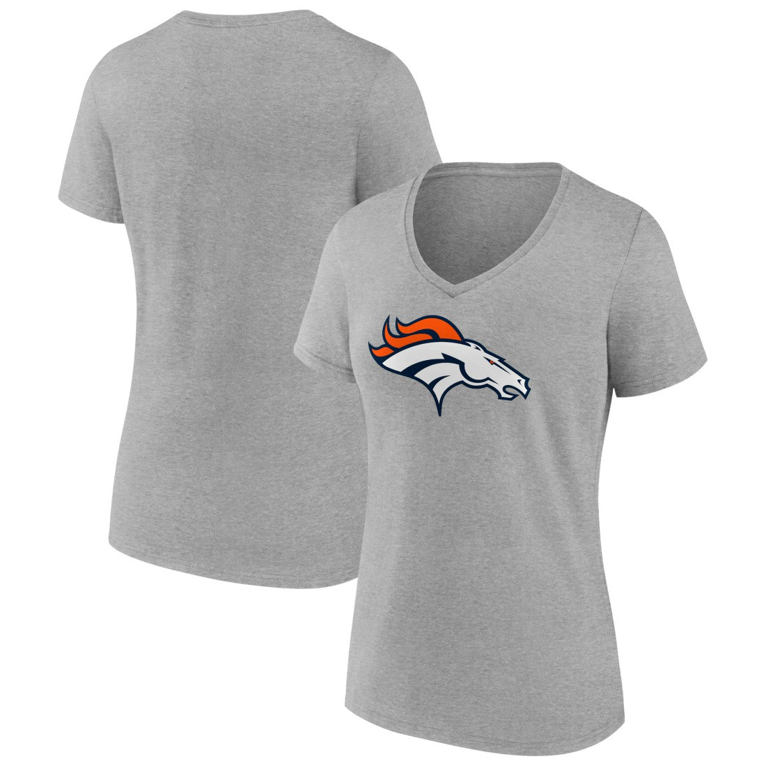 Denver Broncos Women's Primary Team Logo V-Neck T-Shirt | NFL Sale
