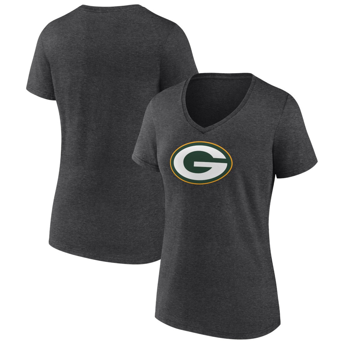 Green Bay Packers Women's Primary Team Logo V-Neck T-Shirt | NFL Hot