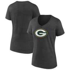 Green Bay Packers Women's Primary Team Logo V-Neck T-Shirt | NFL Hot
